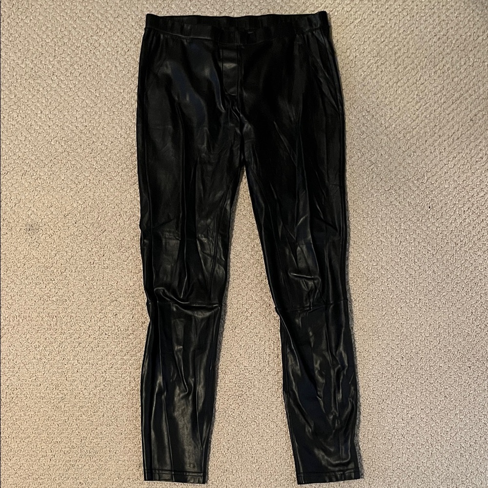Aritzia Wilfred Black Faux Leather Leggings